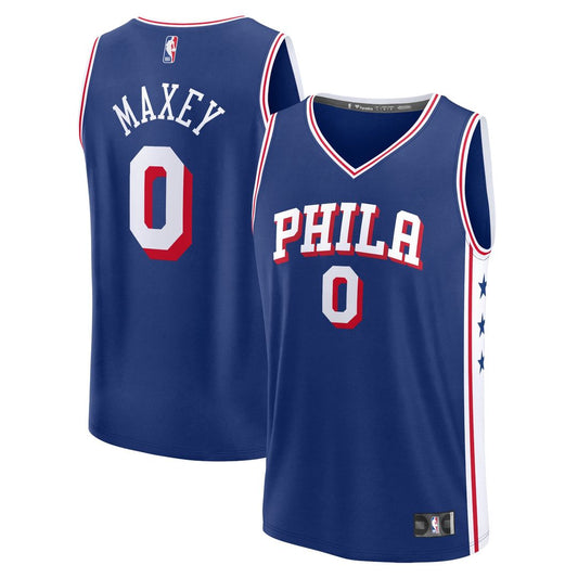 Philadelphia 76ers Tyrese Maxey Fanatics Fast Break Replica Jersey - Icon Edition - Royal