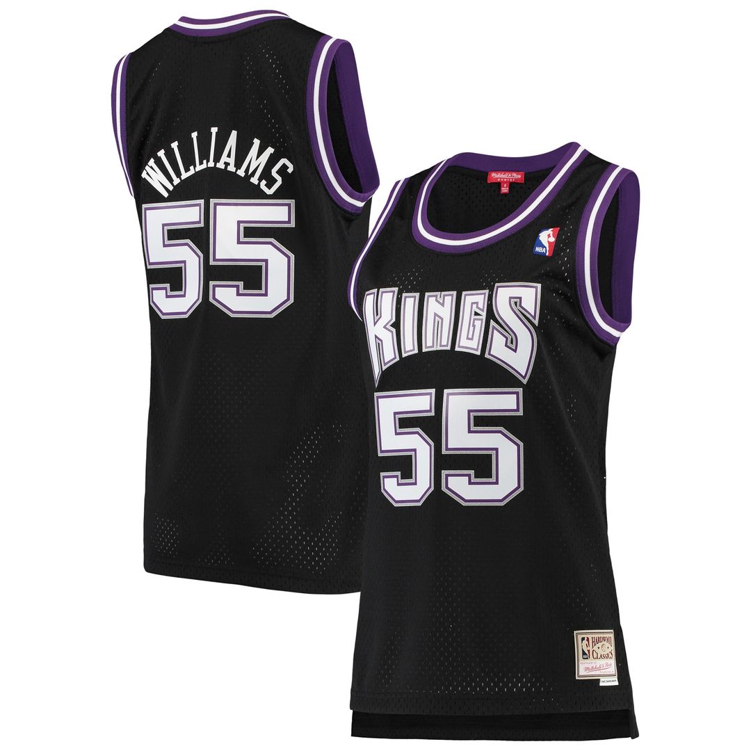 Sacramento Kings Jason Williams Mitchell & Ness Women's 2000/01 Hardwood Classics Swingman Jersey - Black