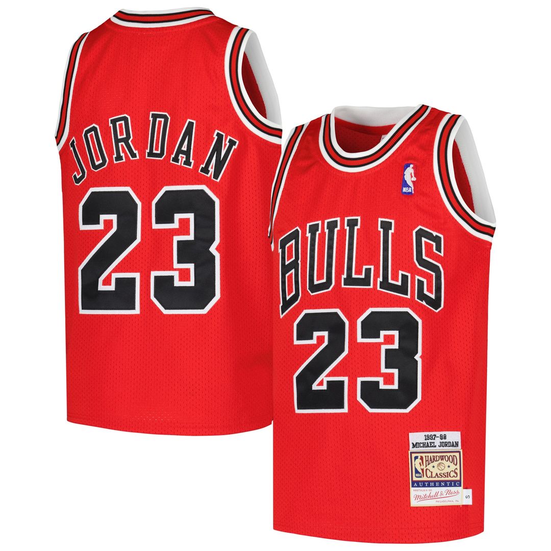 Chicago Bulls Michael Jordan Mitchell & Ness Youth Hardwood Classics 1997/98 Authentic Jersey - Red