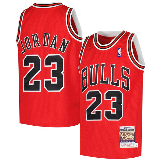 Chicago Bulls Michael Jordan Mitchell & Ness Youth Hardwood Classics 1997/98 Authentic Jersey - Red