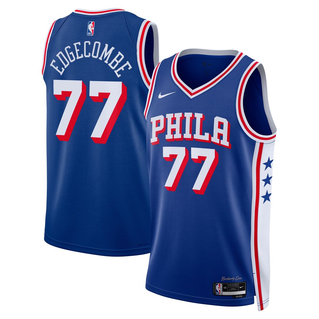 Philadelphia 76ers V. J. Edgecombe Nike Unisex 2025 NBA Draft First Round Pick Swingman Jersey - Icon Edition - Royal