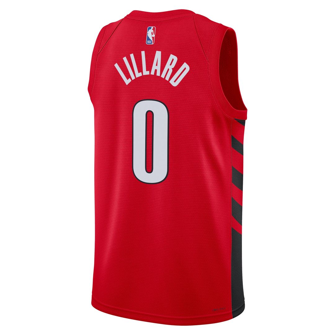 Portland Trail Blazers Damian Lillard Jordan Brand Unisex Swingman Jersey - Red - Statement Edition