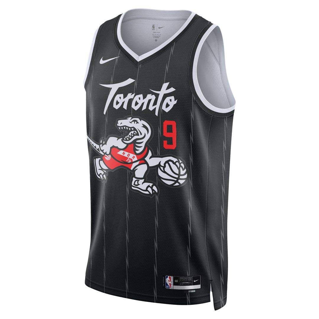 Toronto Raptors RJ Barrett Nike Unisex 2025/26 Swingman Jersey - Black - City Edition