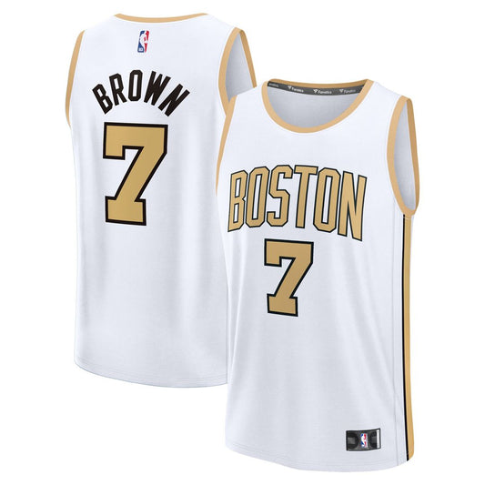 Boston Celtics Jaylen Brown Fanatics 2025/26 City Edition Fast Break Jersey - White