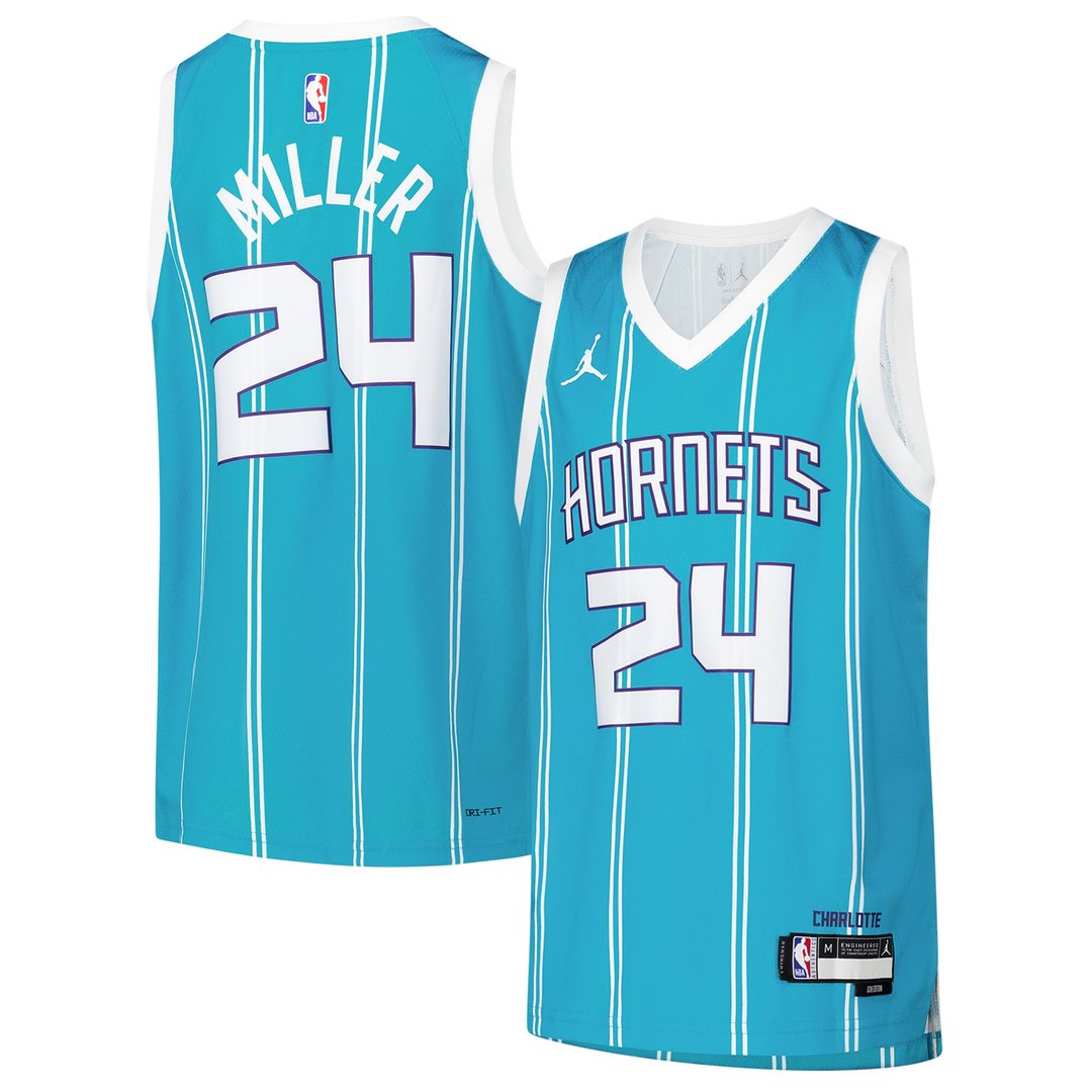 Charlotte Hornets Brandon Miller Nike Youth Swingman Jersey - Icon Edition - Teal