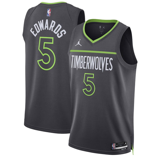 Minnesota Timberwolves Anthony Edwards Jordan Brand Unisex Swingman Jersey - Statement Edition - Charcoal