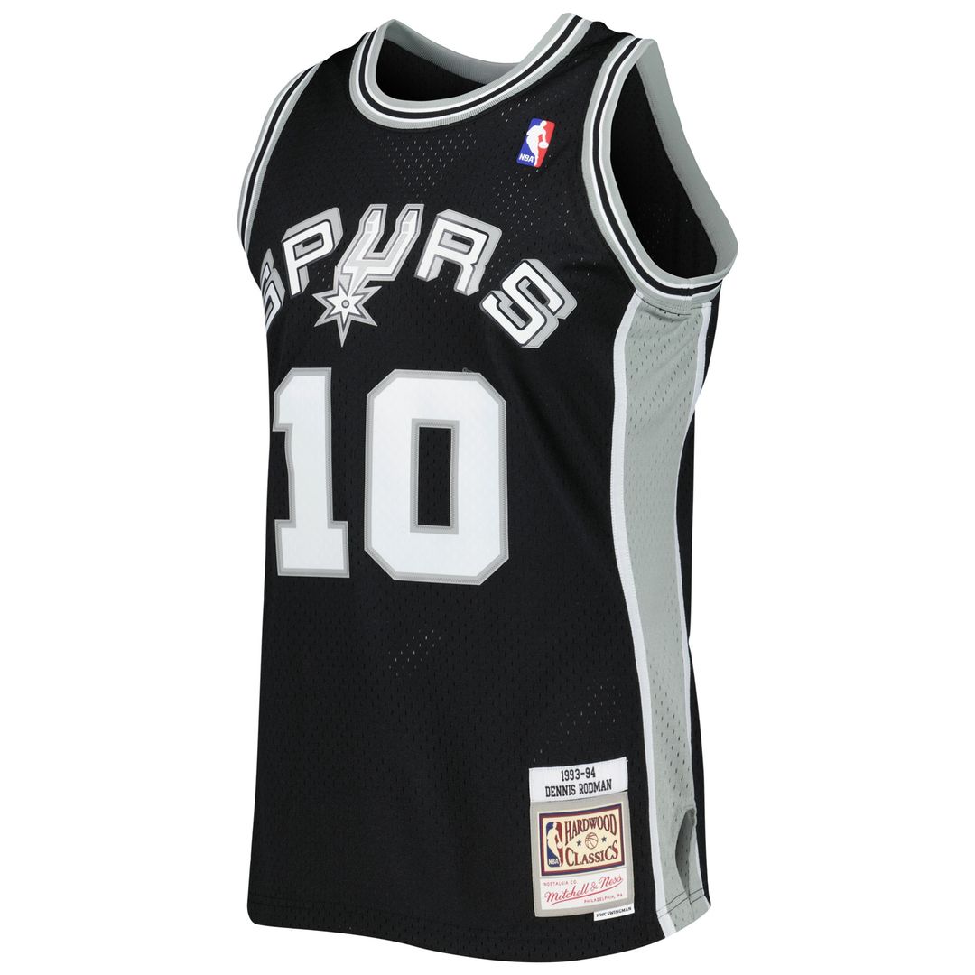 San Antonio Spurs Dennis Rodman Mitchell & Ness 1993/94 Hardwood Classics Swingman Jersey - Black