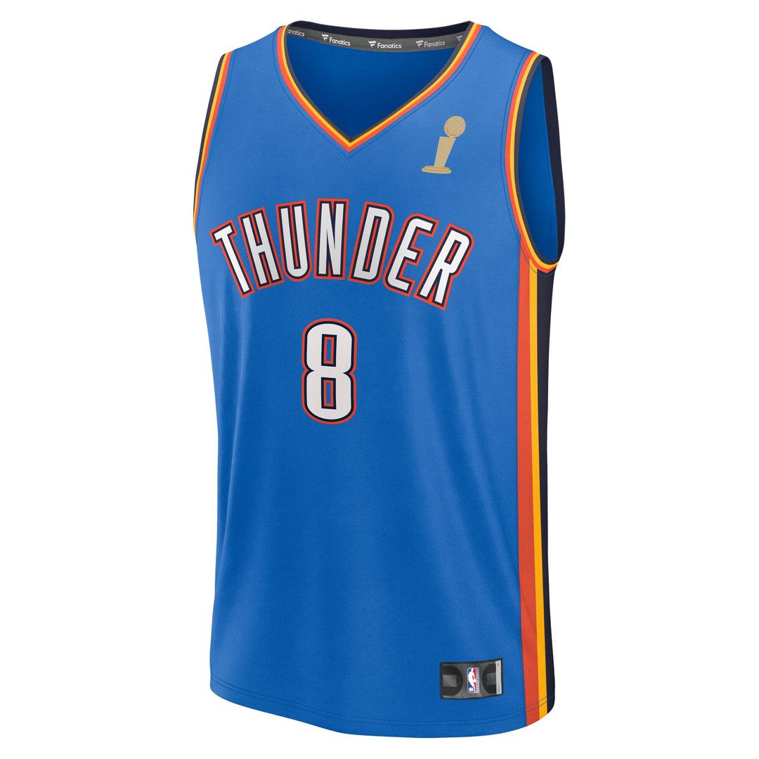 Oklahoma City Thunder Jalen Williams Fanatics Youth 2025 NBA Finals Champions Fast Break Replica Player Jersey - Blue - Icon Edition