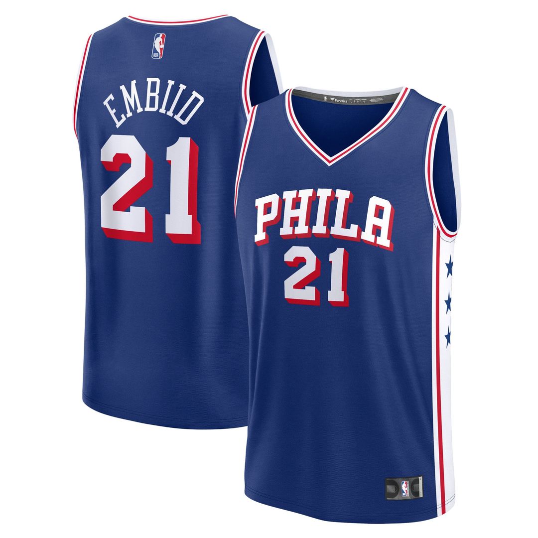 Philadelphia 76ers Joel Embiid Fanatics Fast Break Replica Player Jersey - Icon Edition - Royal