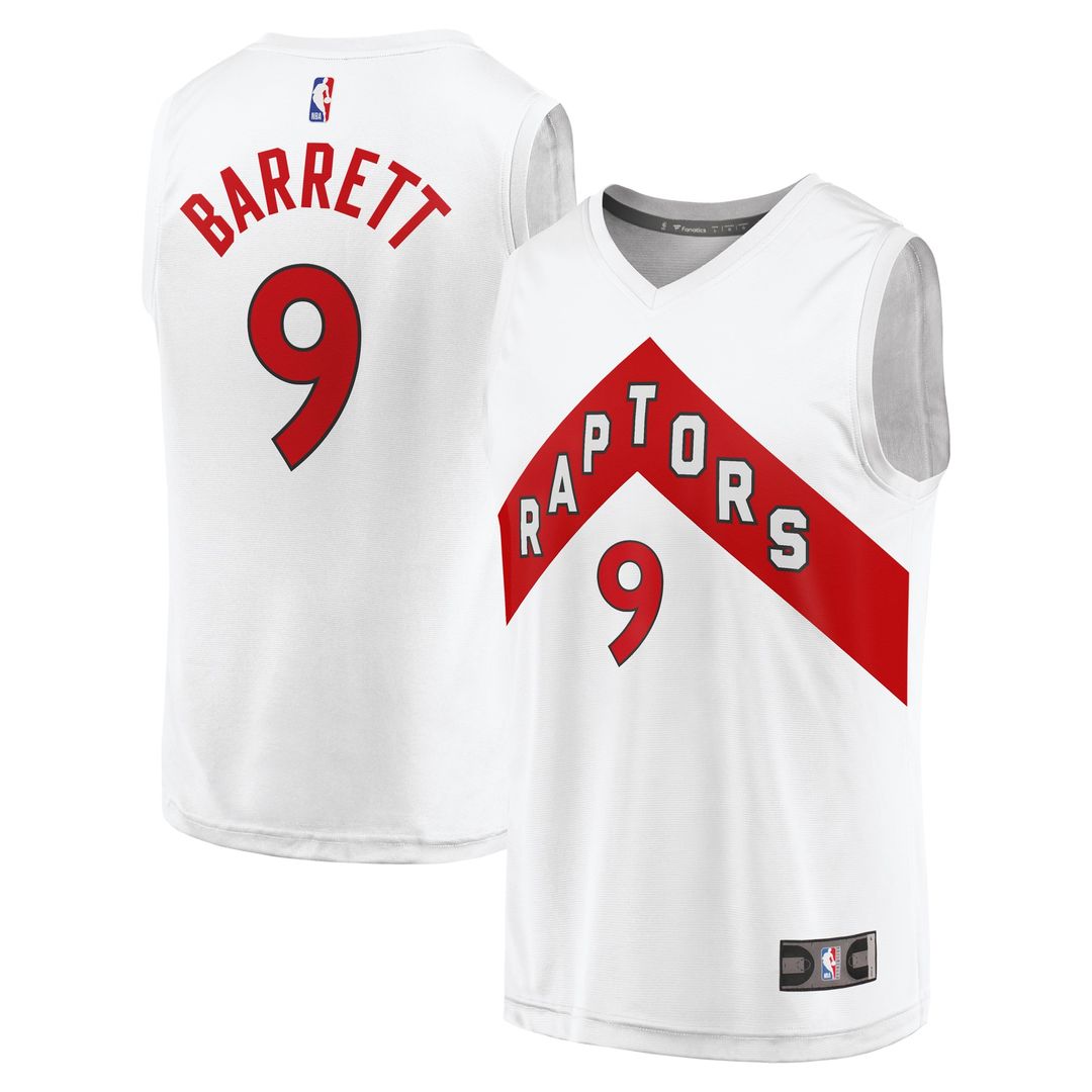 Toronto Raptors RJ Barrett Fanatics Fast Break Player Jersey - Association Edition - White
