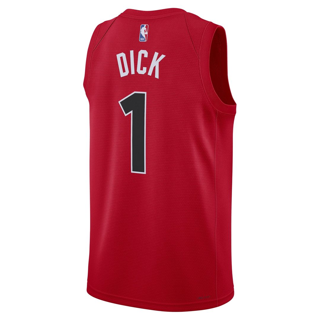 Toronto Raptors Gradey Dick Nike Unisex Swingman Player Jersey - Icon Edition - Red