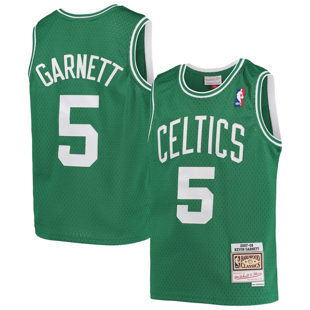 Boston Celtics Kevin Garnett Mitchell & Ness Youth 2007/08 Hardwood Classics Swingman Jersey - Kelly Green