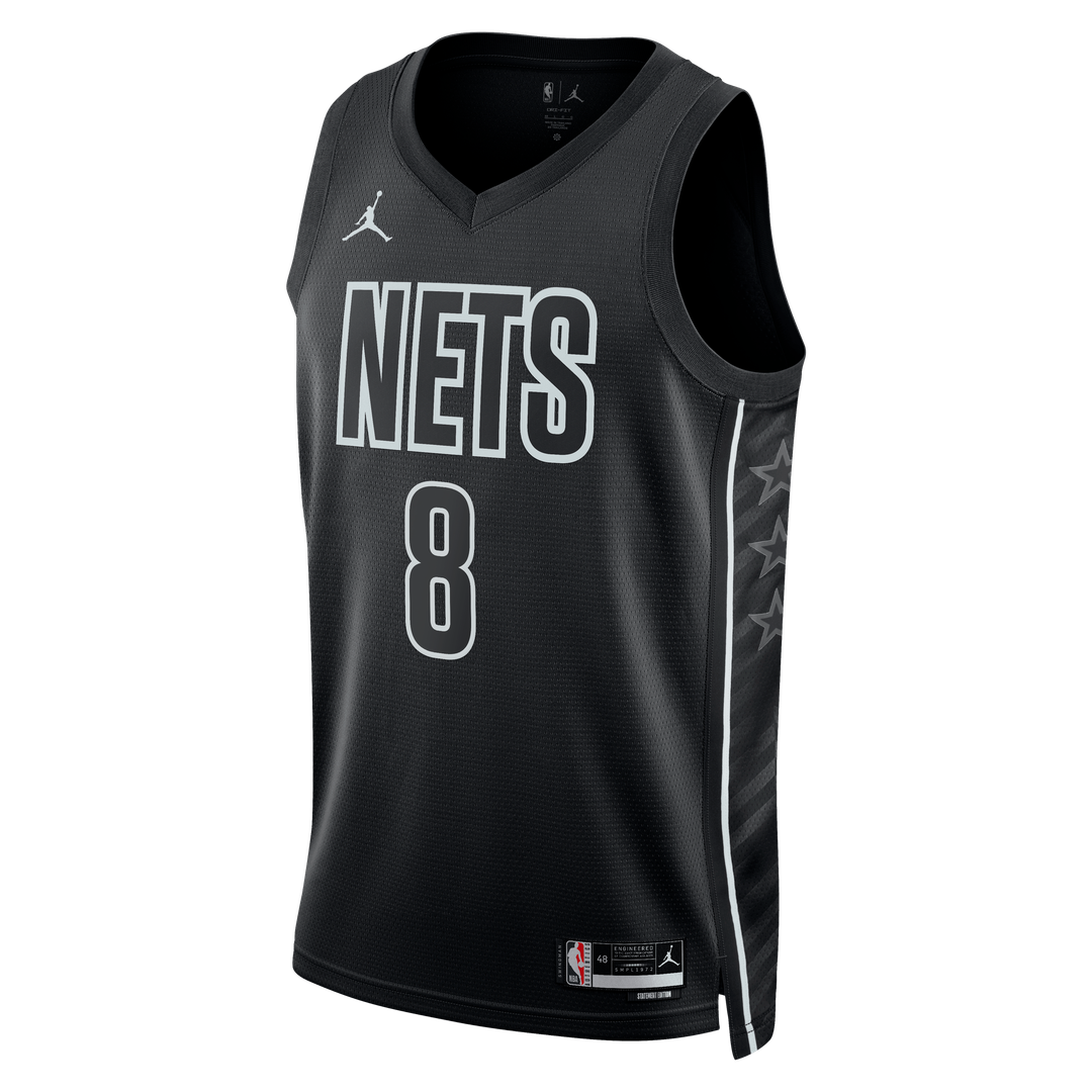 Brooklyn Nets Egor Dëmin Jordan Brand Unisex Swingman Jersey - Statement Edition - Black
