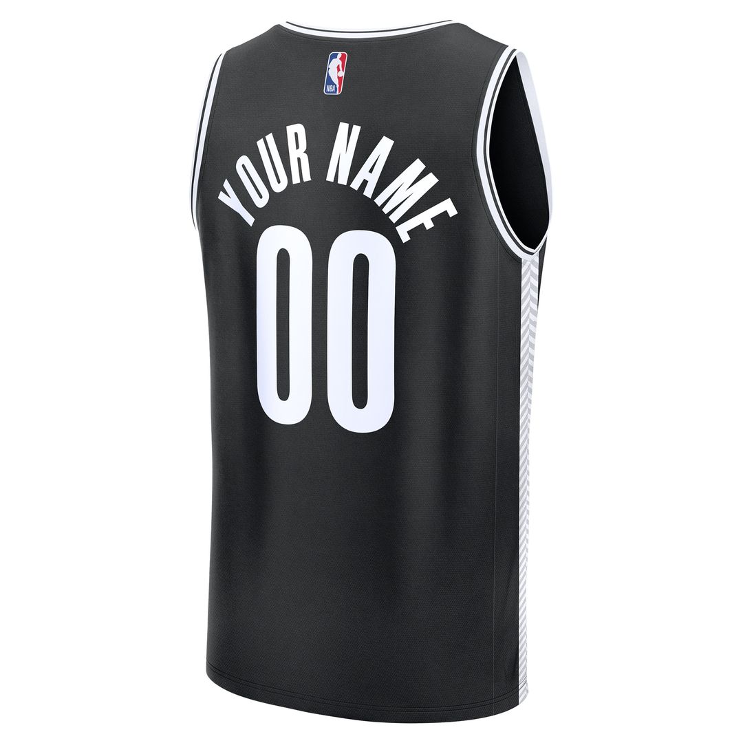Brooklyn Nets Fanatics Fast Break Custom Jersey - Icon Edition - Black