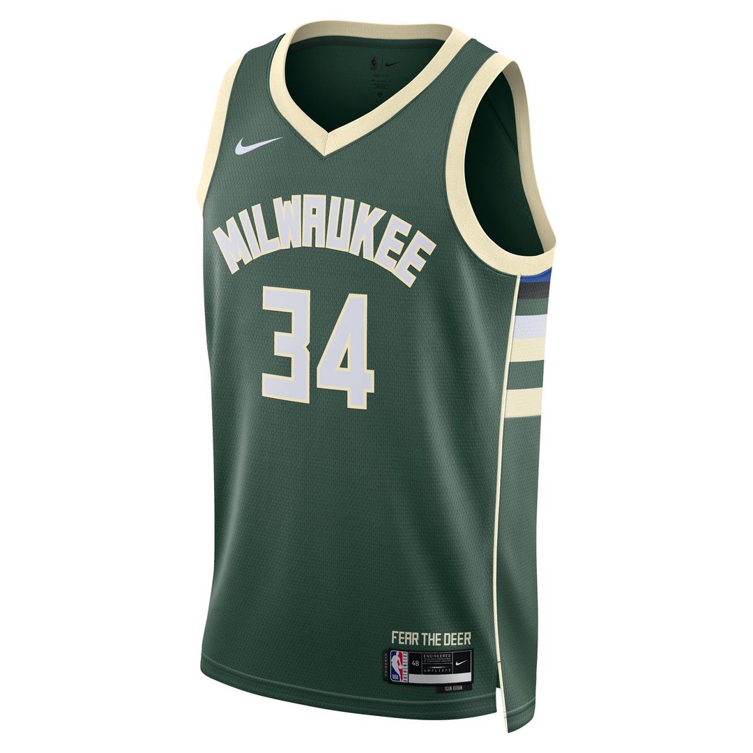 Milwaukee Bucks Giannis Antetokounmpo Nike Unisex Swingman Jersey - Icon Edition - Hunter Green