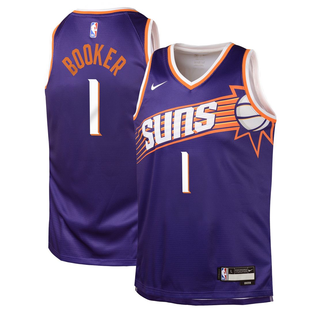Phoenix Suns Devin Booker Nike Youth Swingman Jersey - Icon Edition - Purple