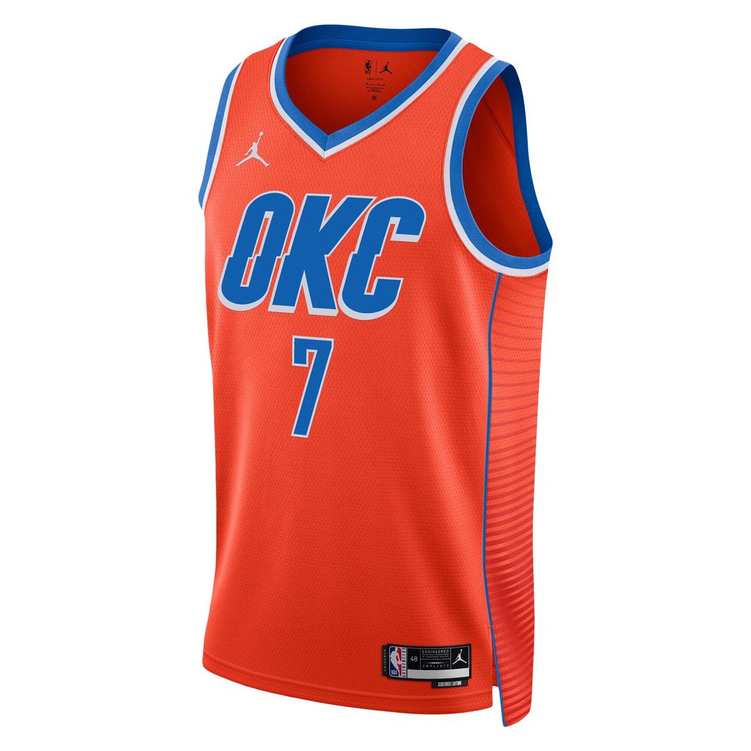 Oklahoma City Thunder Chet Holmgren Jordan Brand Unisex Swingman Jersey - Statement Edition - Orange