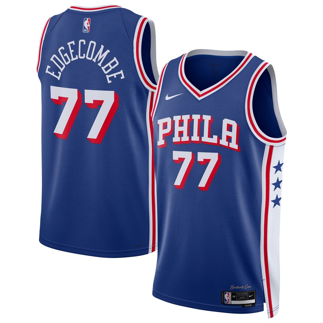 Philadelphia 76ers VJ Edgecombe Nike Unisex Swingman Jersey - Icon Edition - Royal