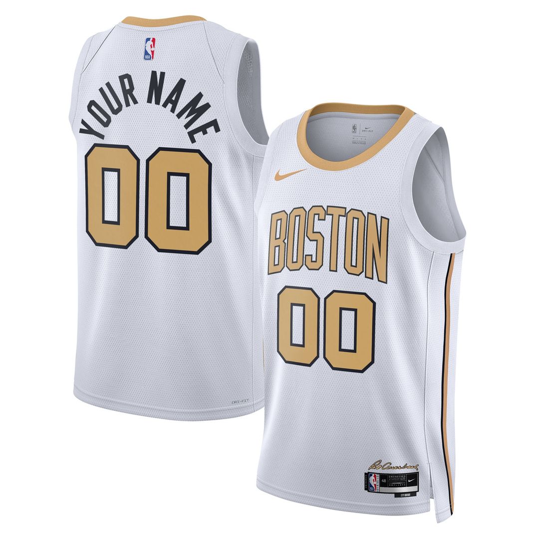 Boston Celtics Nike Unisex 2025/26 City Edition Swingman Custom Jersey - White