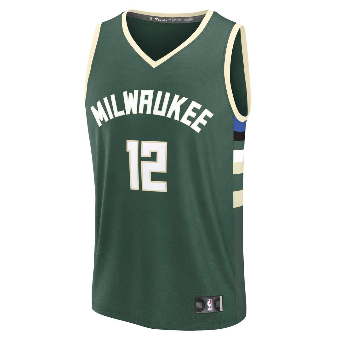 Milwaukee Bucks Taurean Prince Fanatics Fast Break Replica Player Jersey - Icon Edition - Hunter Green