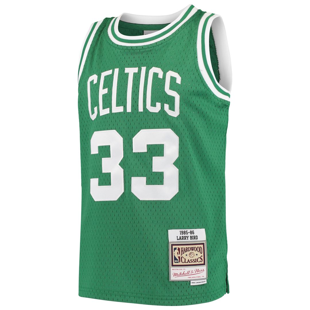 Boston Celtics Larry Bird Mitchell & Ness Youth Hardwood Classics Swingman Throwback Jersey - Kelly Green
