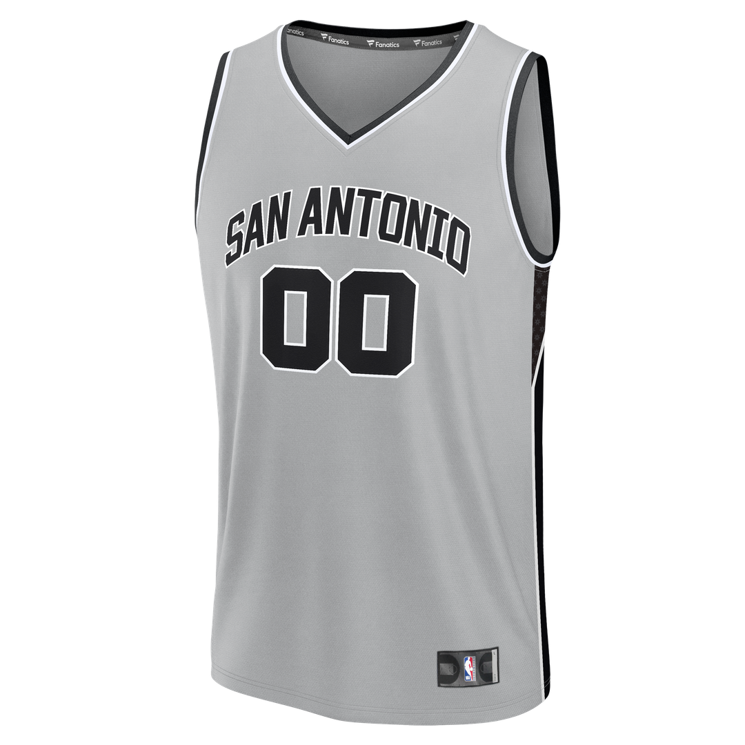 San Antonio Spurs Fanatics Youth Fast Break Custom Jersey - Statement Edition - Silver
