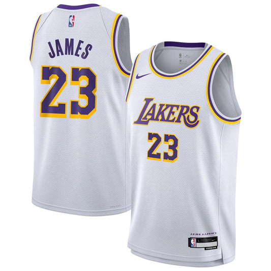 Los Angeles Lakers LeBron James Nike Youth Swingman Jersey - Association Edition - White