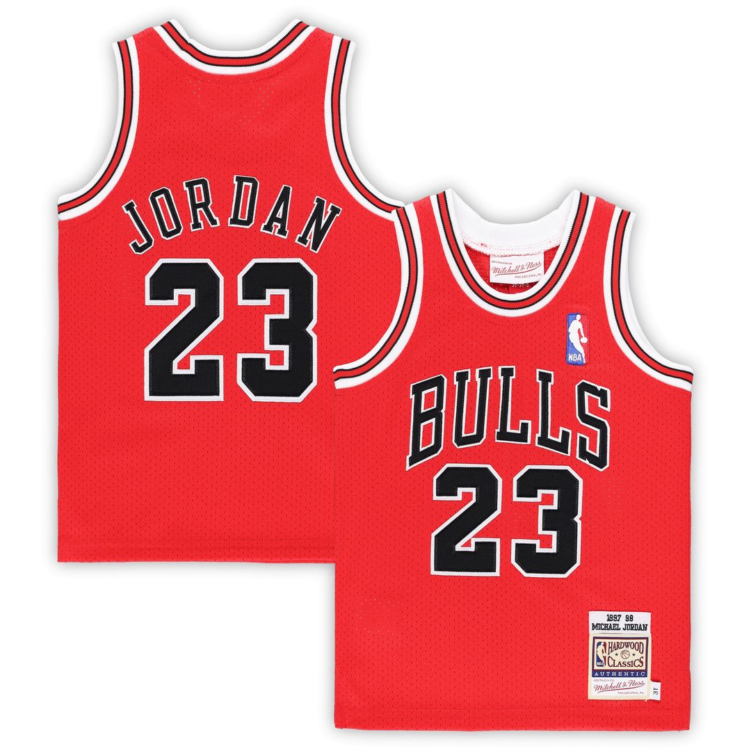 Chicago Bulls Michael Jordan Mitchell & Ness Toddler 1997/98 Hardwood Classics Authentic Jersey - Red