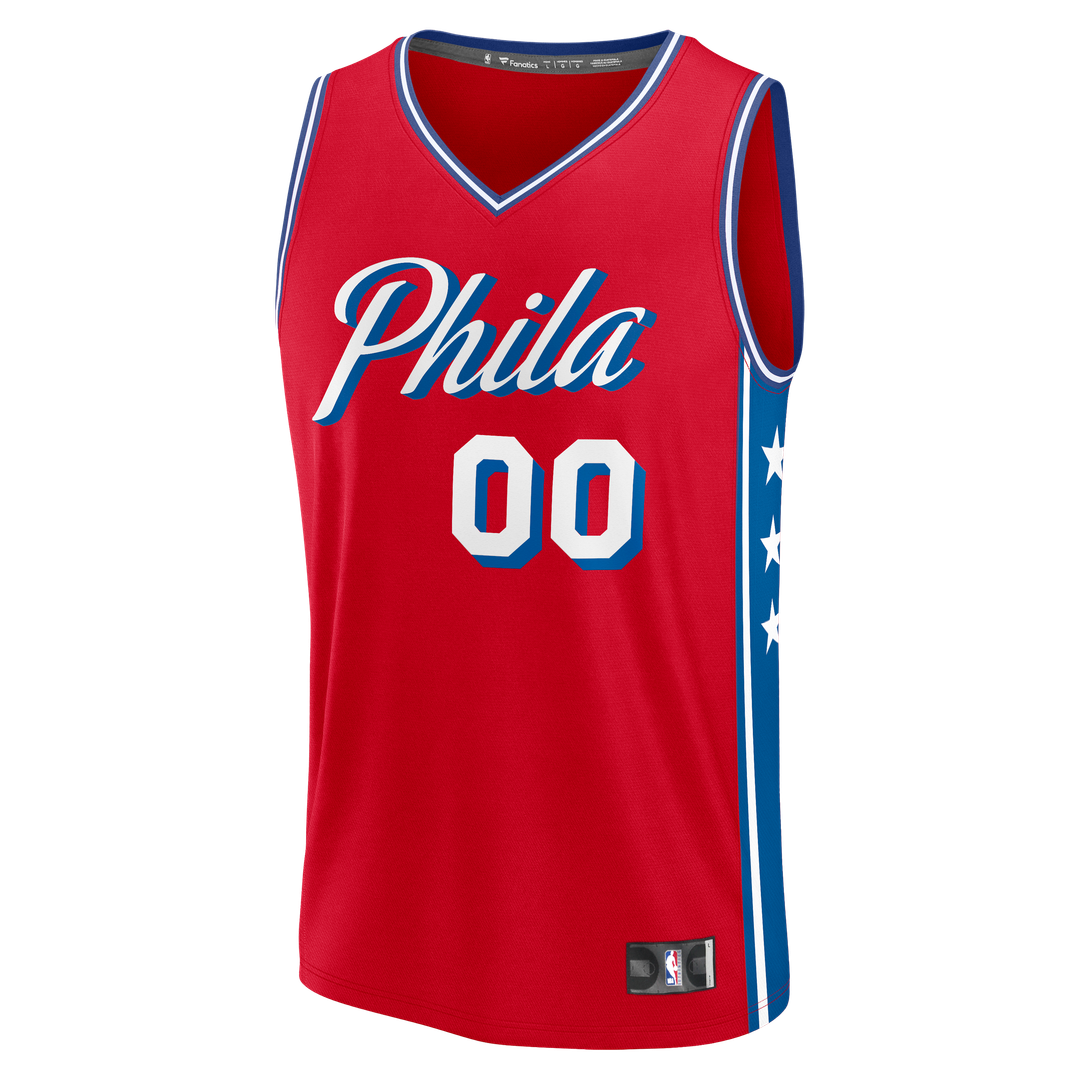 Philadelphia 76ers Fanatics Fast Break Custom Jersey - Association Edition - White