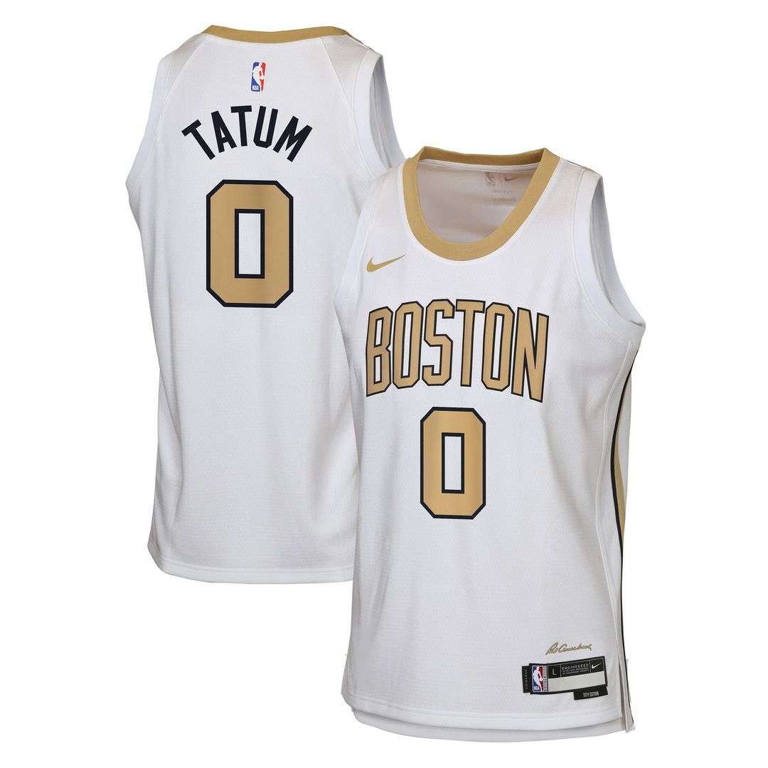 Boston Celtics Jayson Tatum Nike Youth 2025/26 City Edition Swingman Jersey - White