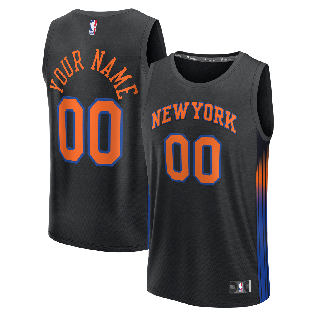 New York Knicks Fanatics Youth Fast Break Custom Replica Jersey - Blue - Icon Edition