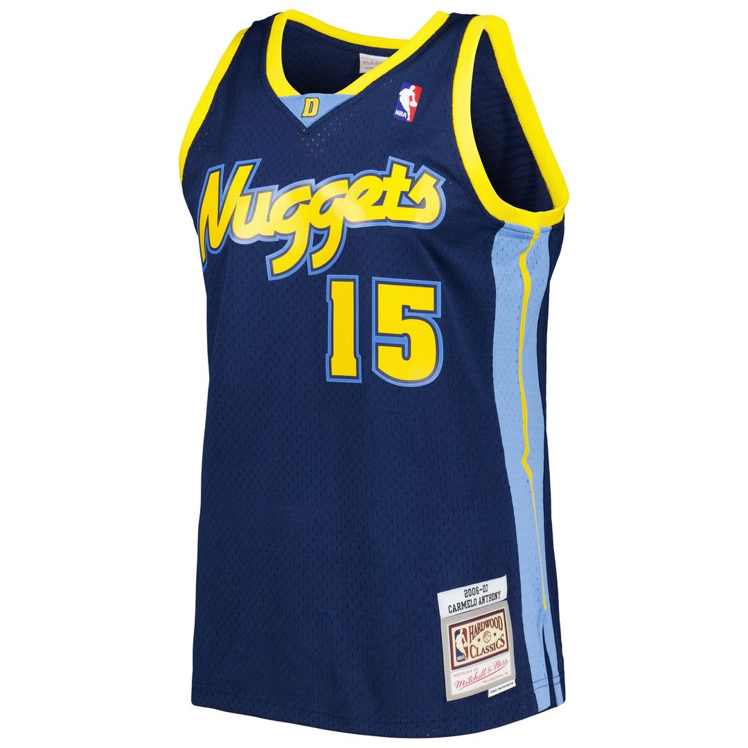 Denver Nuggets Carmelo Anthony Mitchell & Ness Hardwood Classics Swingman Jersey - Navy