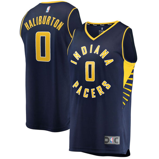 Indiana Pacers Tyrese Haliburton Fanatics Youth 2021/22 Fast Break Replica Jersey - Icon Edition - Navy