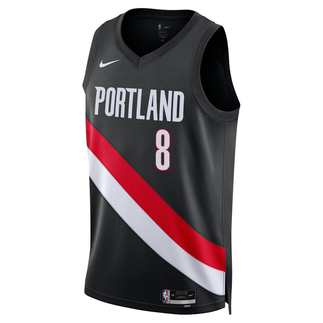 Portland Trail Blazers Deni Avdija Nike Unisex Swingman Jersey - Icon Edition - Black