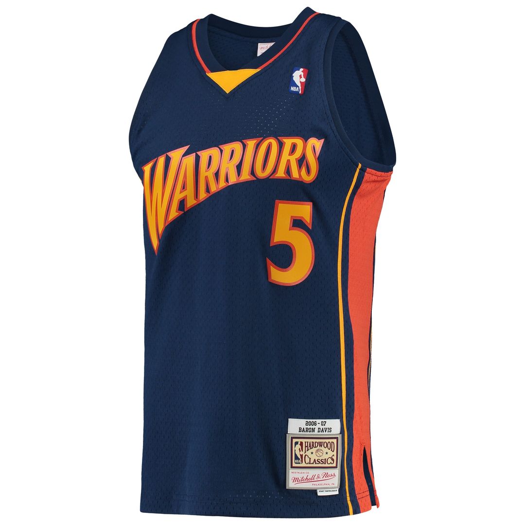 Golden State Warriors Baron Davis Mitchell & Ness 2006/07 Hardwood Classics Swingman Jersey - Navy