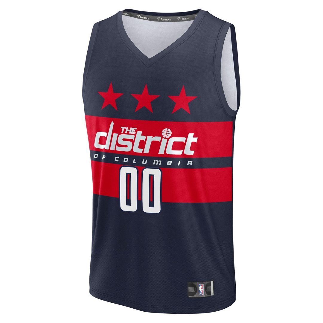 Washington Wizards Fanatics Youth Fast Break Custom Replica Jersey - Navy - Statement Edition