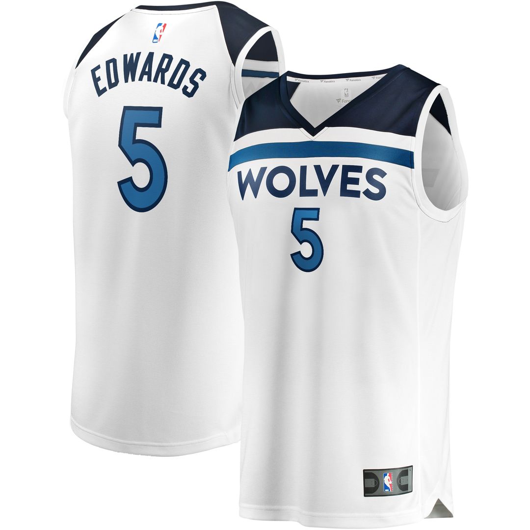 Minnesota Timberwolves Anthony Edwards Fanatics Fast Break Replica Player Jersey - Association Edition - White