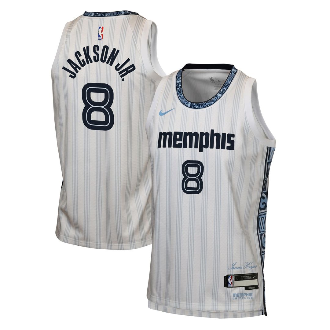 Memphis Grizzlies Jaren Jackson Jr. Nike Youth 2025/26 City Edition Swingman Jersey - White