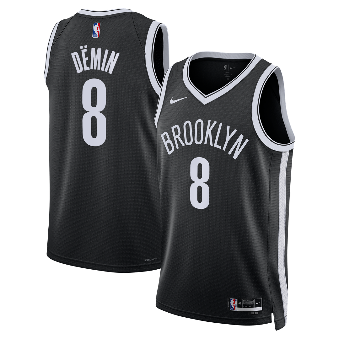 Brooklyn Nets Egor Dëmin Nike Unisex Swingman Jersey - Icon Edition - Black