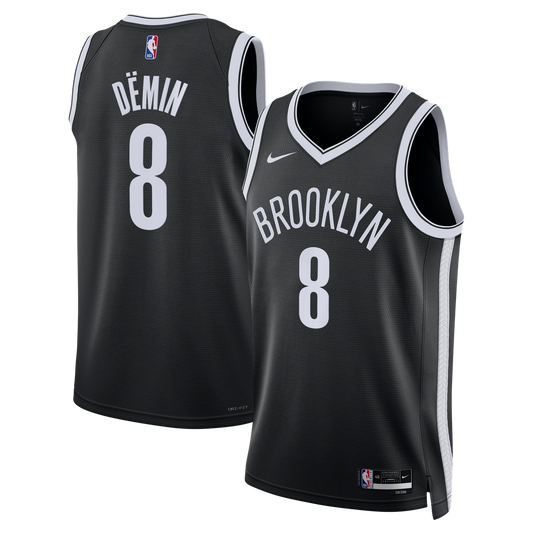 Brooklyn Nets Egor Dëmin Nike Unisex Swingman Jersey - Icon Edition - Black