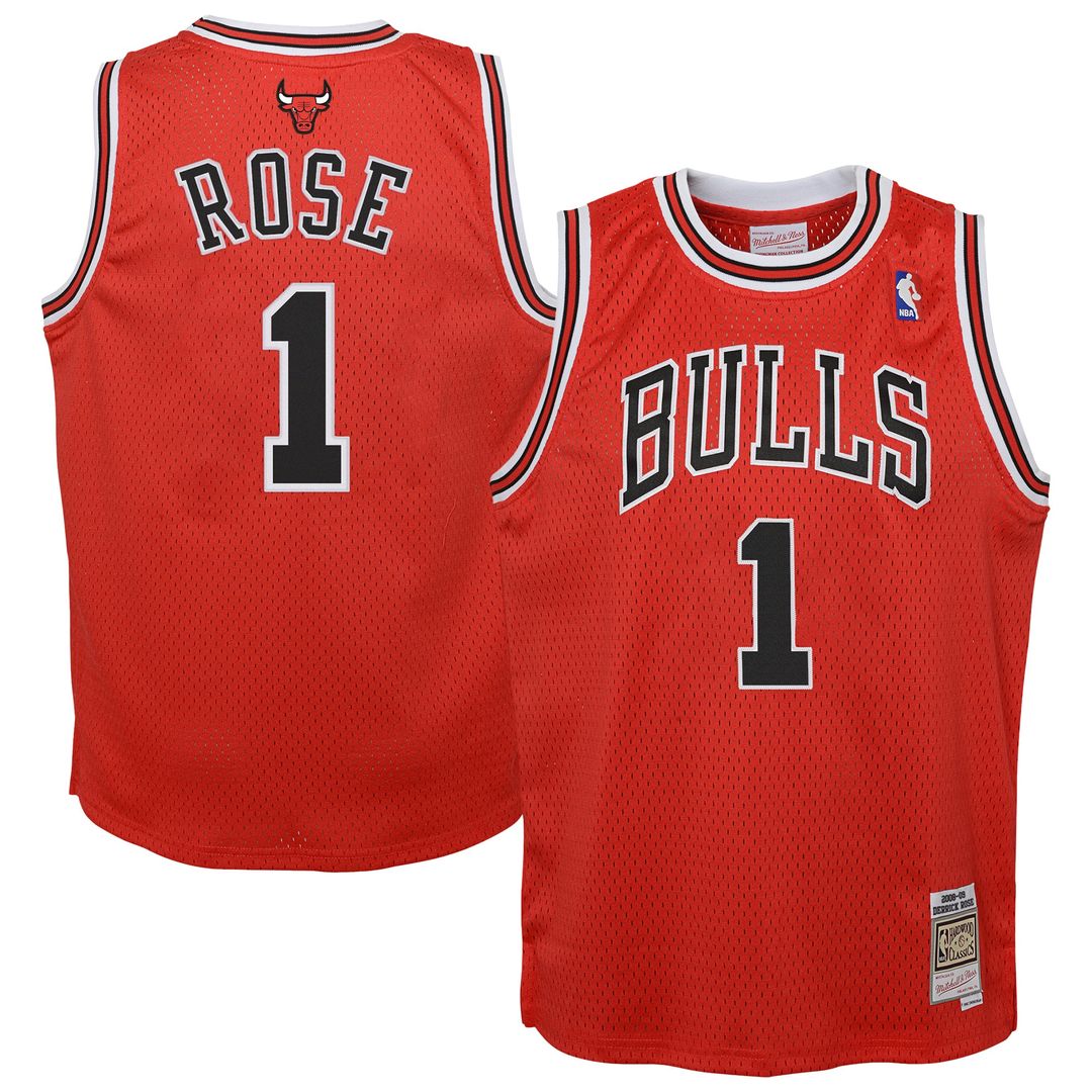 Chicago Bulls Derrick Rose Mitchell & Ness Youth 2010/11 Hardwood Classics Swingman Jersey - Black