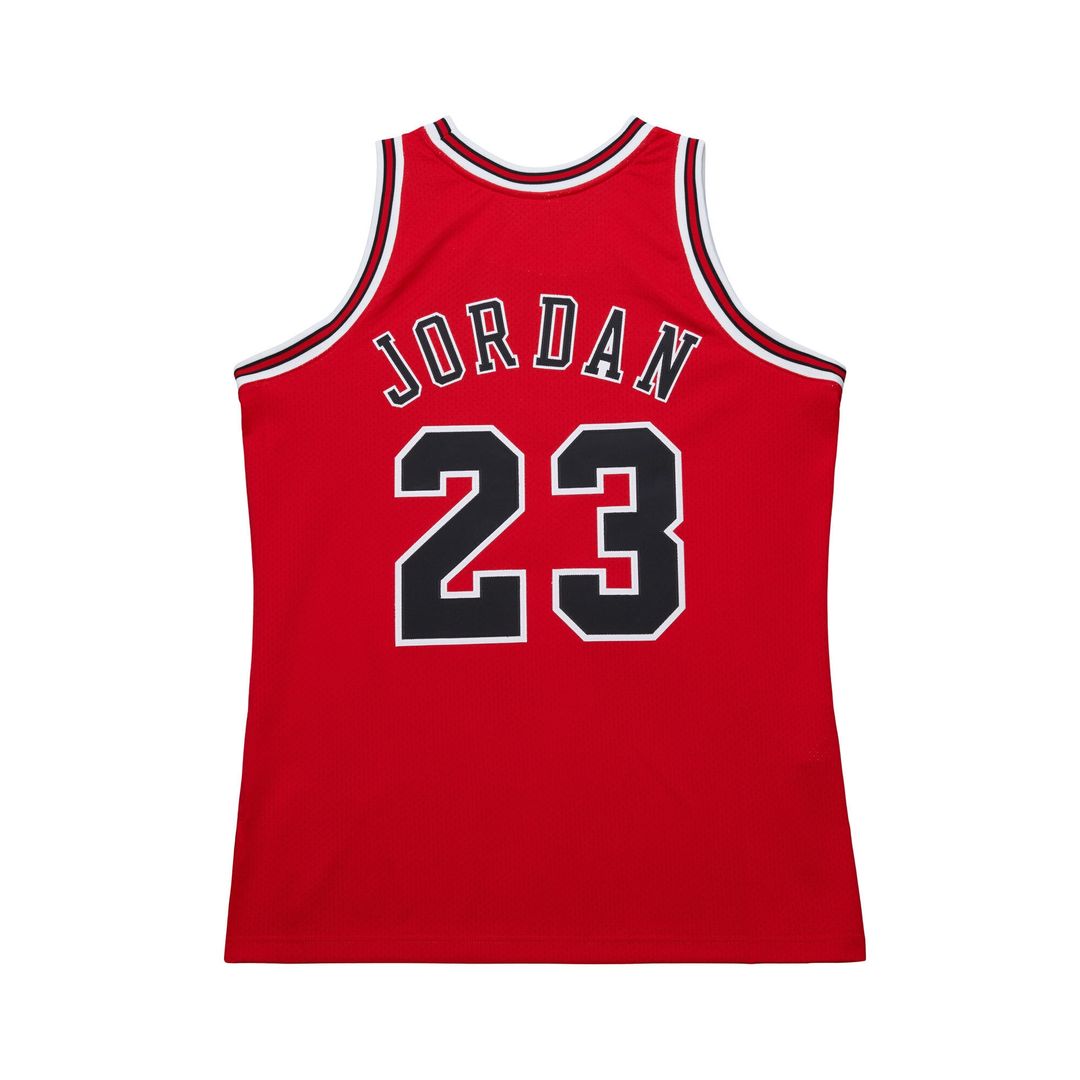 Chicago Bulls Michael Jordan Mitchell & Ness 1996/97 Throwback Authentic Jersey - Red