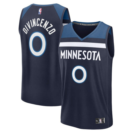 Minnesota Timberwolves Donte DiVincenzo Fanatics Fast Break Replica Player Jersey - Icon Edition - Navy