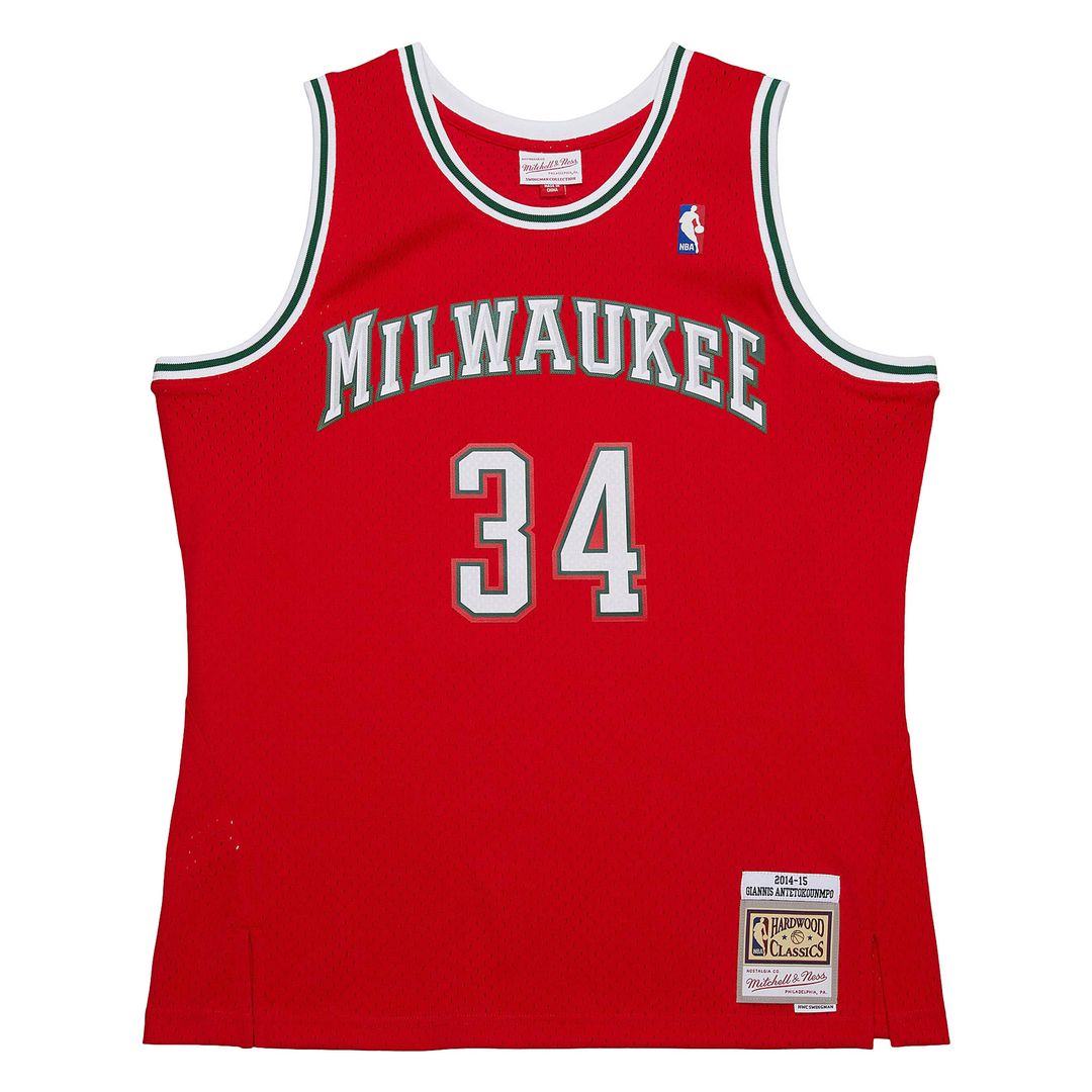 Milwaukee Bucks Giannis Antetokounmpo Mitchell & Ness 2013/14 Hardwood Classics Swingman Jersey - White