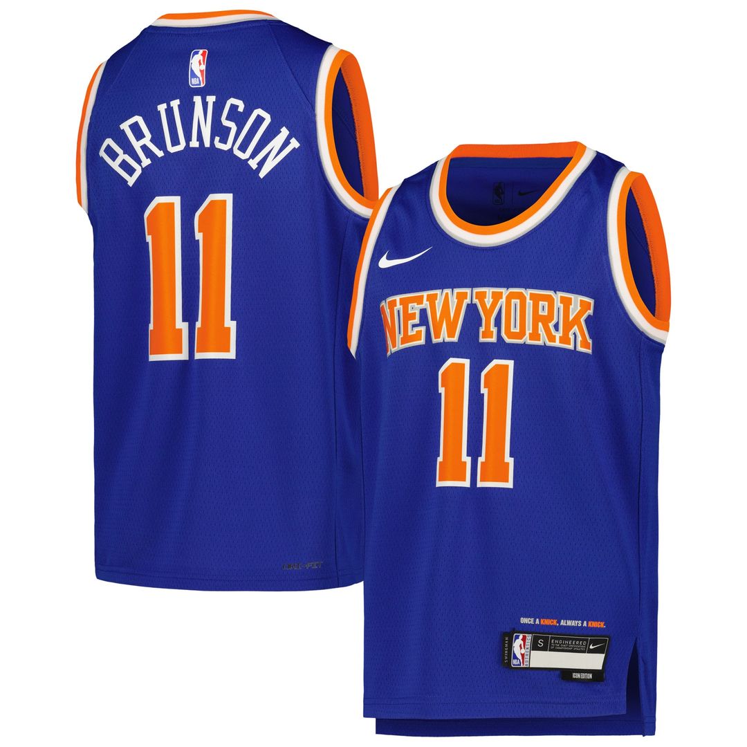 New York Knicks Jalen Brunson Nike Youth Swingman Jersey - Icon Edition - Blue