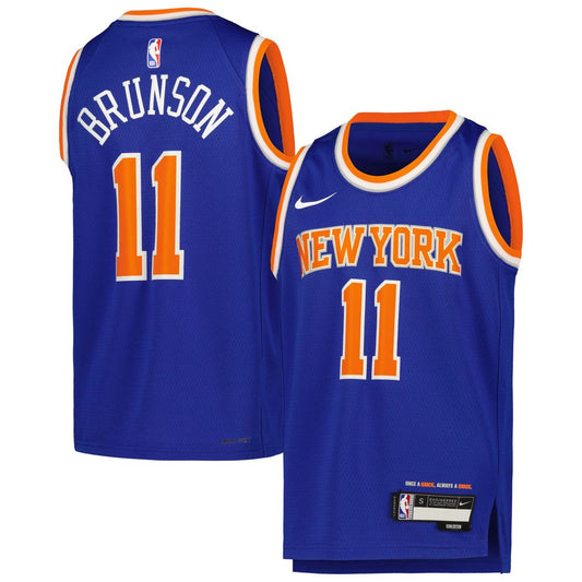 New York Knicks Jalen Brunson Nike Youth Swingman Jersey - Icon Edition - Blue