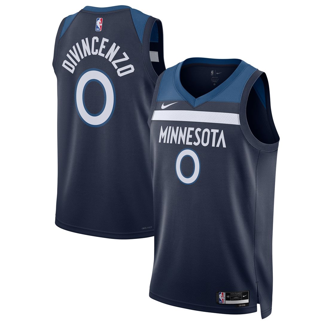 Minnesota Timberwolves Donte DiVincenzo Nike Unisex Swingman Player Jersey - Icon Edition - Navy