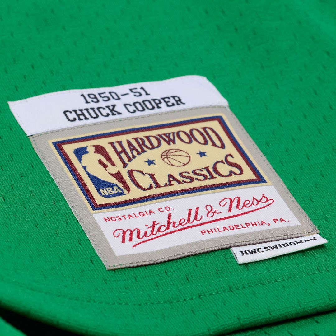 Boston Celtics Chuck Cooper Mitchell & Ness 1950 - 51 Pioneers Swingman Jersey - Kelly Green