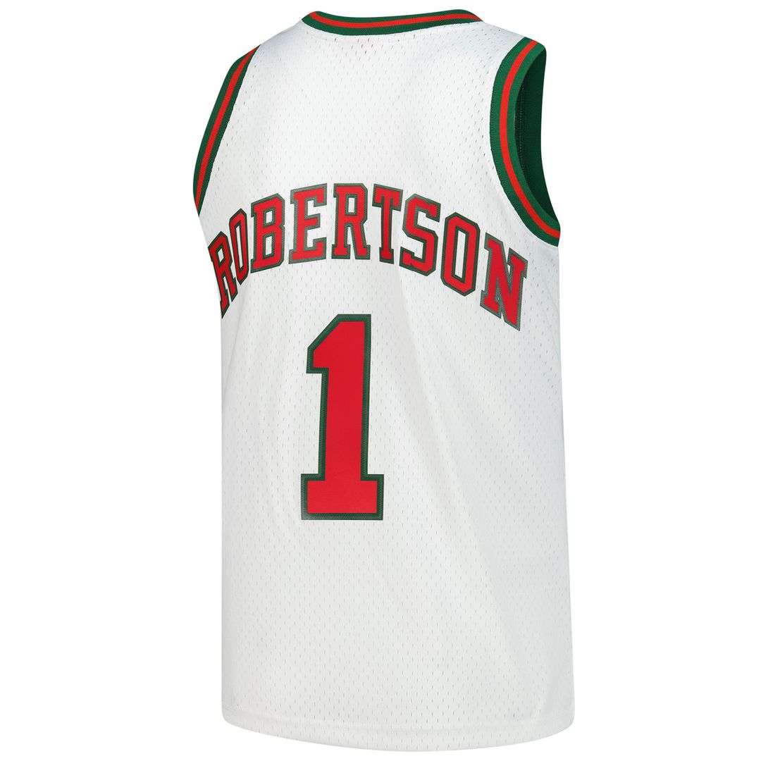 Milwaukee Bucks Oscar Robertson Mitchell & Ness Hardwood Classics Swingman Jersey - White