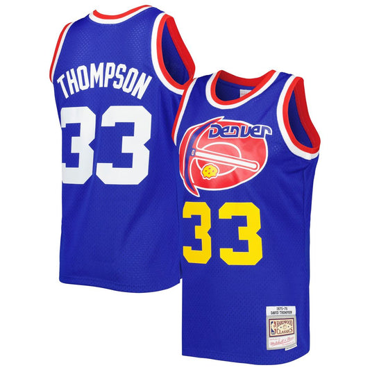 Denver Nuggets David Thompson Mitchell & Ness Hardwood Classics 1975/76 Swingman Jersey - Royal